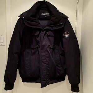 Tundra Black JACKET with 100% natural Canadian coyote fur trim